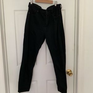 Black Everlane high rise skinny jeans